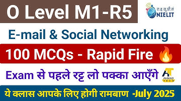 O Level M1-R5 100 IMP MCQs || Must watch || July 2025 || #ahamadtechnology