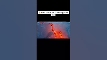 Lava Ice Cube Meltdown 🔥🧊 | Most Satisfying Cut #relaxing #lava #youtubeshort