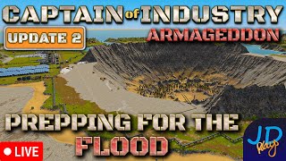 Prepping for the Flood 🚛 Captain of Industry Update 2 🚜 Stream 14 👷 Lets Play, Walkthrough