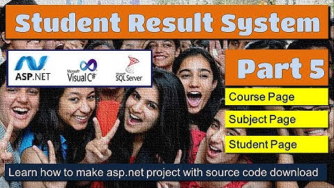 Student Result Part5 | Course Subject Student Page | asp.net C# project with source code download