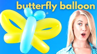 How to Make a Butterfly Balloon Animal  Make a Butterfly Out of Balloons #butterflyballoon