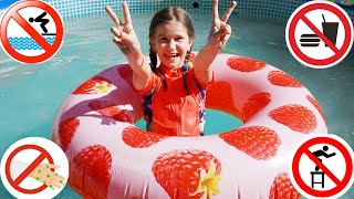 Lika learns safety rules in the pool - Useful story for kids