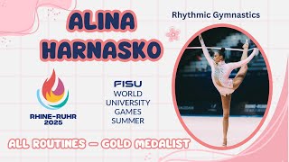 Alina Harnasko Ain All 4 Routines Gold Medalist At Fisu Games 2025