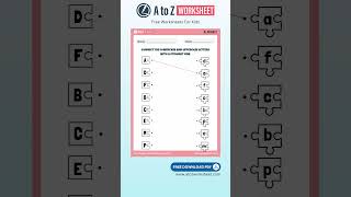 Alphabet Matching Activity PDF | Printable Worksheet for Teachers