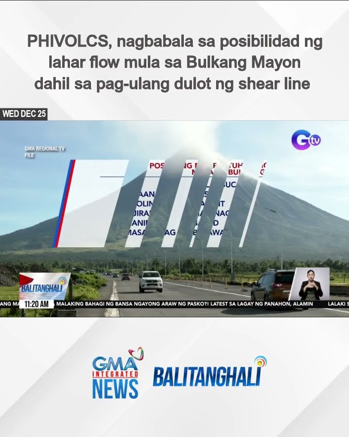 PHIVOLCS, nagbabala sa posibilidad ng lahar flow mula sa Bulkang Mayon... | Balitanghali