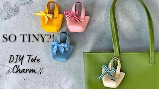 DIY Mini Tote Bag Charm in 10 minutes + Free Measurements