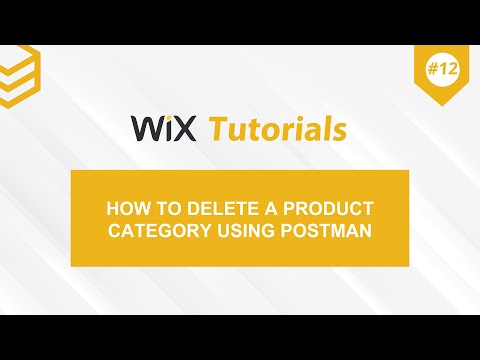 Wix API | Lesson #12: How to delete a product category using Postman