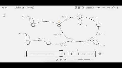 Turing Machine Division by 2 (unary)