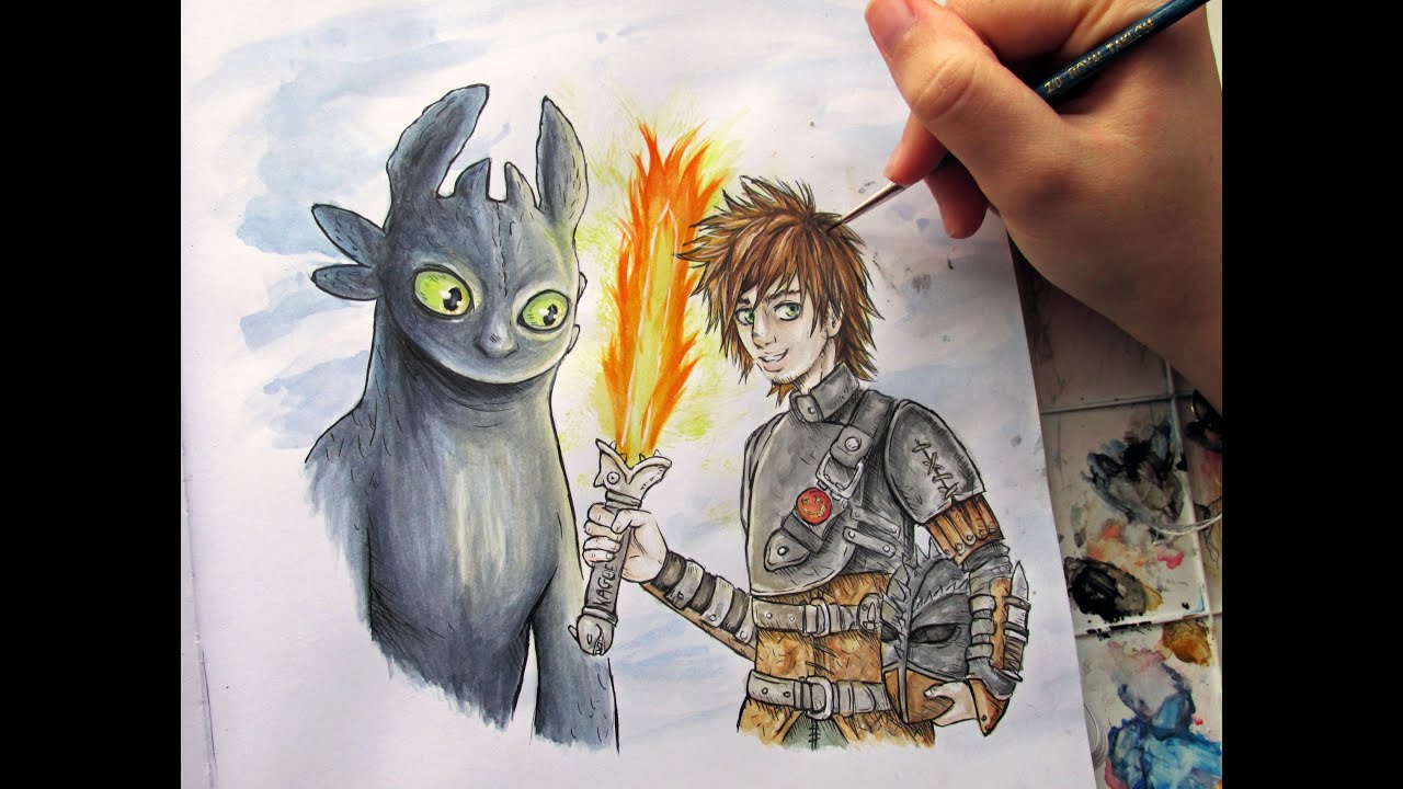 Drawing Hiccup & Toothless.