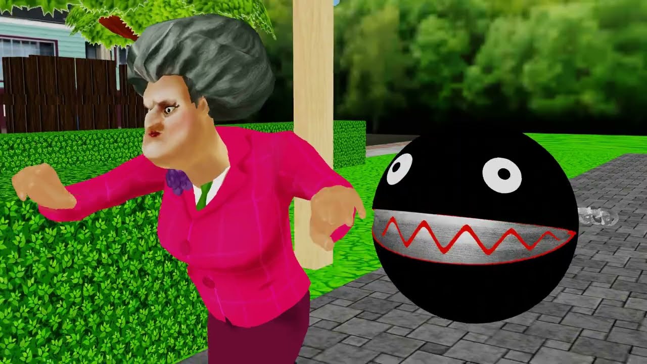Subway Surfers  Chain Chomp Vs Scary Teacher 3D