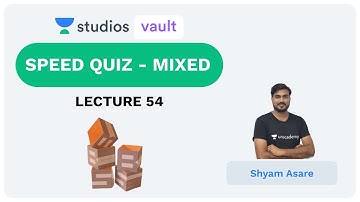 L54: Speed Quiz - Mixed I Complete Reasoning for Prelims (Banking) I Shyam Asare