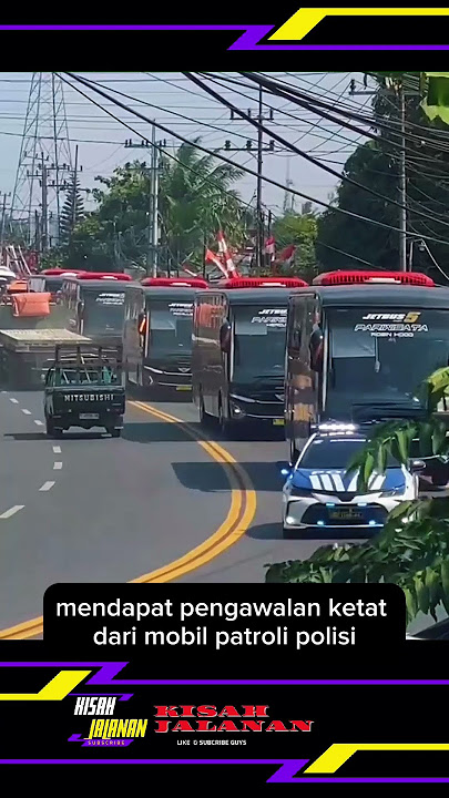VIRAL ROMBONGAN BUS MENUJU GARASI DI KAWAL POLISI #shorts
