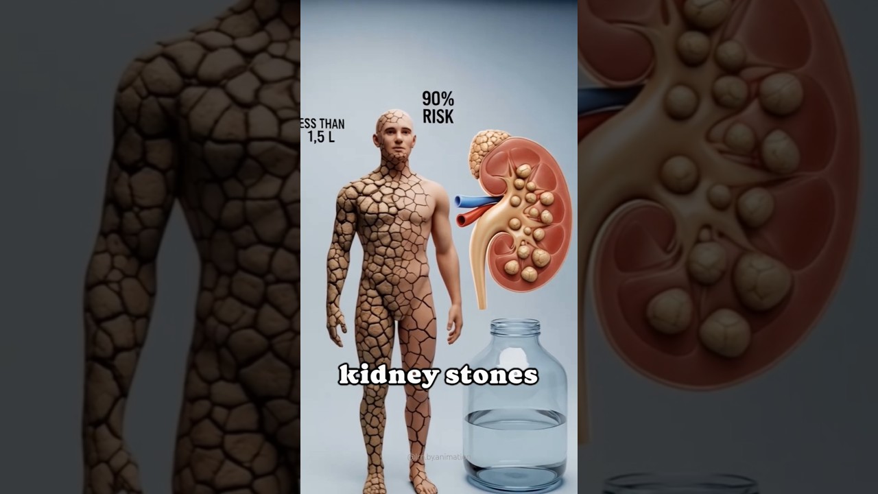 Kidney stones- if you drink less than 1.5ltr water a day 