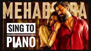 Mehabooba  | K.G.F Chapter 2 | Sing to Piano #112 | Karaoke with Lyrics | Athul Bineesh