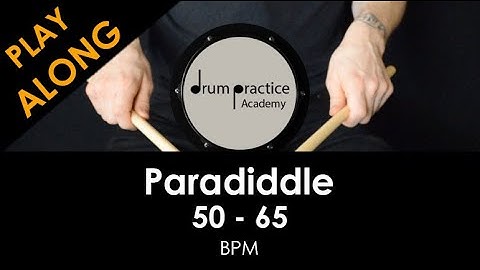 Single Paradiddle: Rudiment Play Along | 50-65 BPM | Developing Paradiddle Speed | Drum Lessons