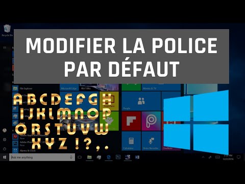 Vidéo: Comment Modifier La Police