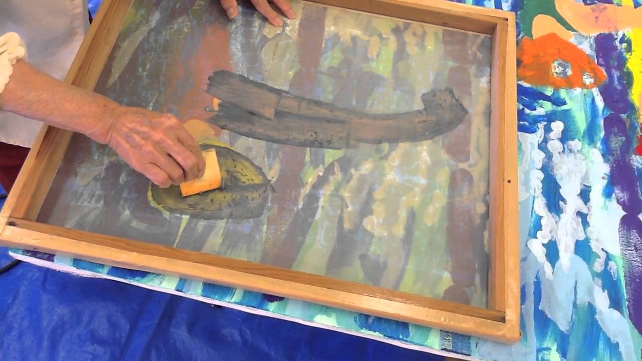 絵画／アクリル画と版画を併用した作品 - YouTube