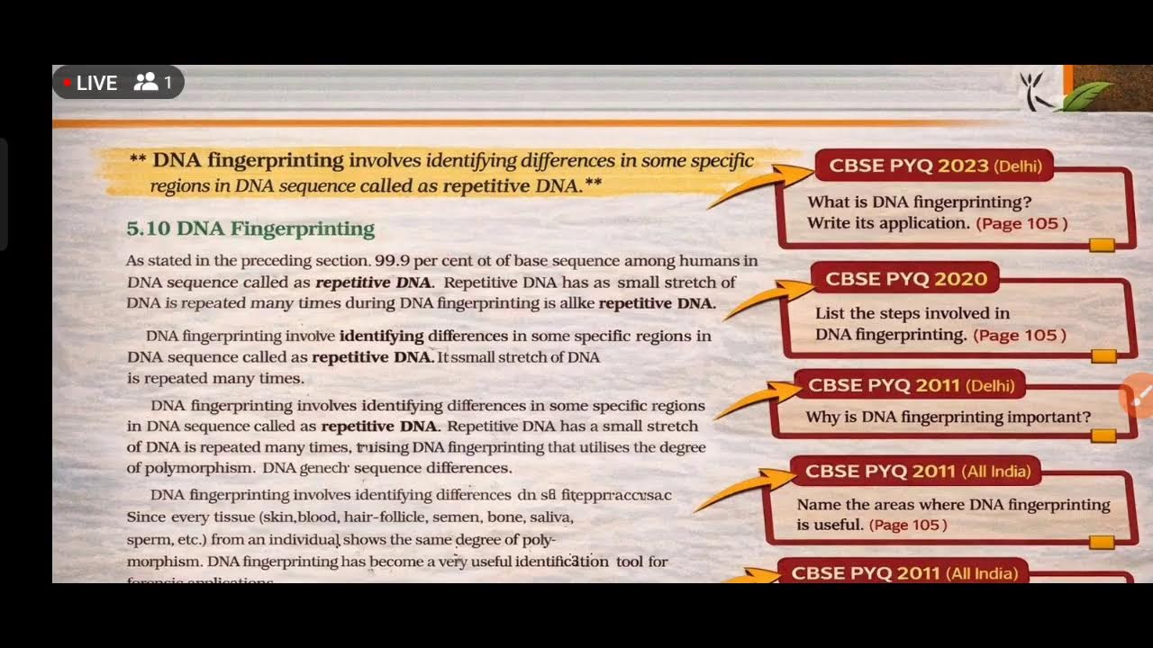 molecular basis of inheritance pyq marked line by line ncert