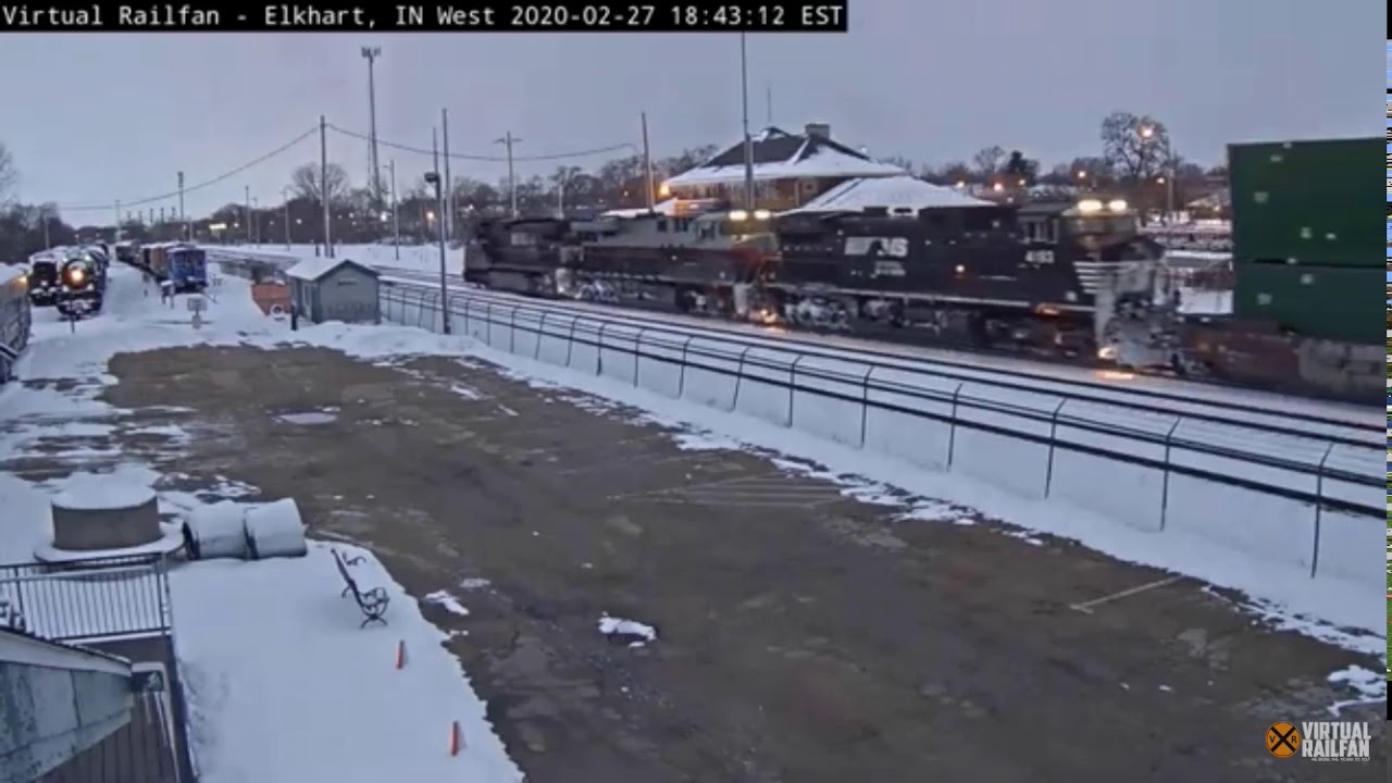 NS 8101 Central of at Elkhart, IN on Virtual Railfan YouTube
