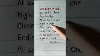 One Night In Dubai 🌆 ~ Arash ft. Helena #lyrics #shorts Resimi