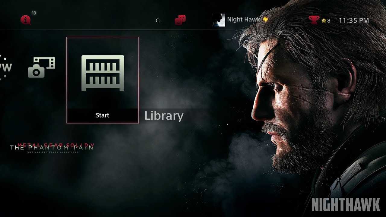 Ps4 Theme Showcase Metal Gear Solid V The Phantom Pain Youtube