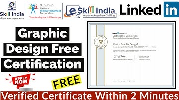 E-SKILL India FREE Verified Certificate | LinkedIn Learning Graphic Design Free Certification
