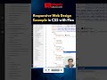 Responsive Web Design Example in CSS with Flex