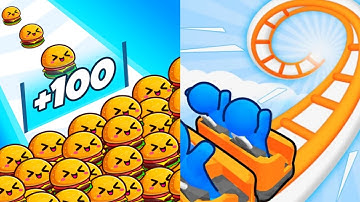 Food Run VS Runner Coaster Max All Levels Gameplay Android,iOS NEW UPDATE