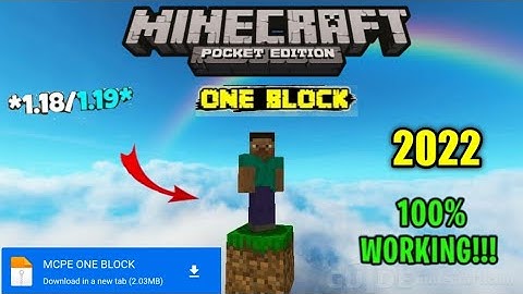 HOW TO DOWNLOAD MINECRAFT ONE BLOCK SURVIVAL WORLD IN MINECRAFT ll 1.19  1.18