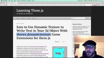 Easy to use dynamic texture to write text in your 3d object with threex.dynamictexture