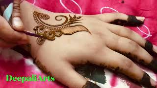 Quick henna mehndi design for all occasions || Henna design for back hand ||