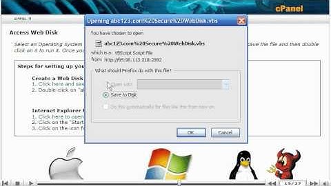 How to use Web Disk in cPanel in CPANEL - CPANEL Video Tutorials (CPANEL 11)