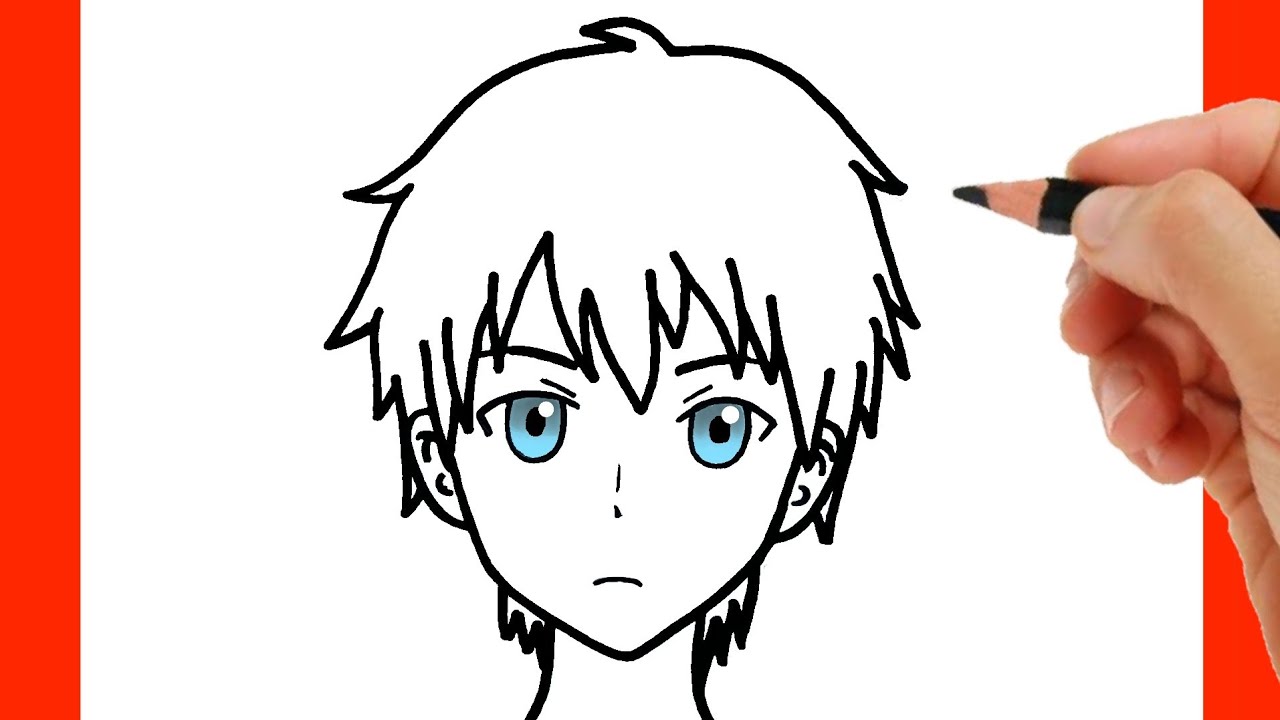 How to Draw an Anime Boy Face - Really Easy Drawing Tutorial