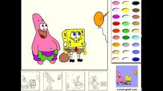 spongeBob coloring game - SpongeBob раскраски игры - игры для девочек