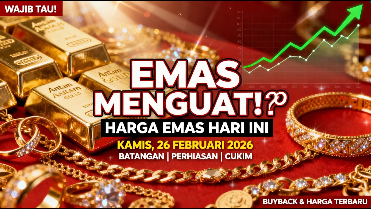 HARGA EMAS HARI INI 26 FEBRUARI 2026 NAIK! Antam Rp3 039 000, Cek Buyback & Semua Karat 6–24K