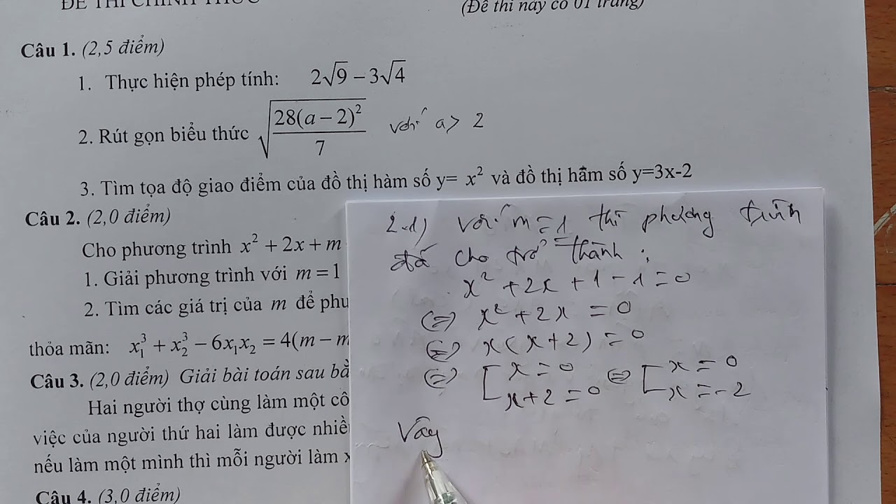 GIẢI ĐỀ THI VÀO LỚP 10 MÔN TOÁN TỈNH QUẢNG NINH NĂM... - youtube