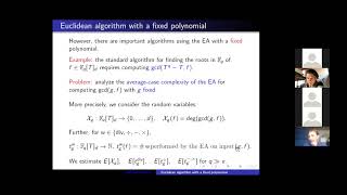 Guillermo Matera - Average-case complexity of the Euclidean algorithm with a fixed polynomial