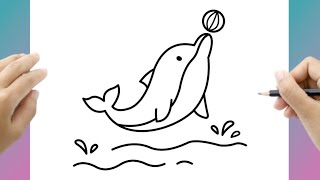 Cómo Dibujar Un Delfín Tutorial De Dibujo Paso A Paso Para Principiantes
