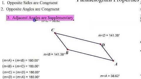 Geometry: Unit 6: Day 1: Properties of Parallelograms