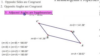 Geometry Unit 6 Day 1 Properties of Parallelograms