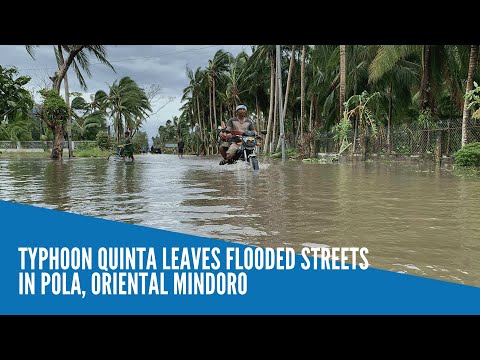 Typhoon Quinta leaves flooded streets in Pola, Oriental Mindoro