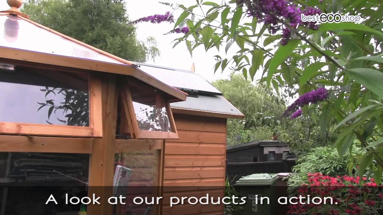 Solar Panel &amp; LED Lights Create an Eco-friendly Shed - YouTube