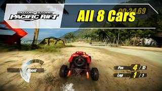 MotorStorm Pacific Rift (PS3) - Driving All 8 Cars (From Game Start) (4K@60)