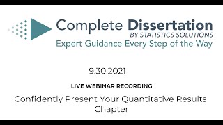 Confidently Present Your Quantitative Results Chapter