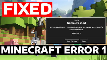 How To Fix Minecraft Error Code 1