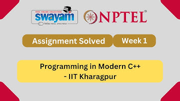 Programming in Modern C++ Week 1 || NPTEL ANSWERS 2024 #nptel #nptel2024 || NPTEL 2024