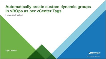 Automatically Create Custom Groups in vROps as per vCenter tags