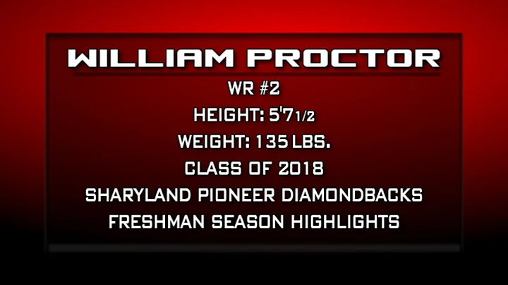 Sharyland Pioneer WR #2 William Proctor (Freshman ...