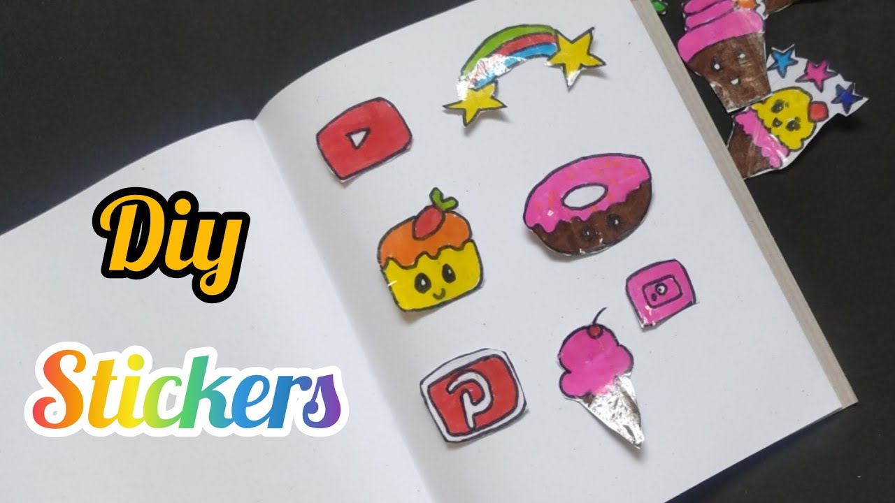 How to make stickers DIY Stickers Handmade stickers YouTube