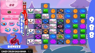 World record in 4 moves Level 988 NO BOOSTERS ✅🔄 Mastery on the First try™ Candy Crush LOGO screenshot 5